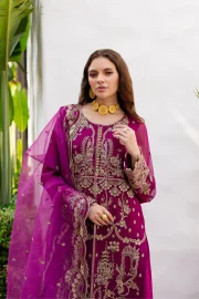 3 Piece Embroirdered Chiffon AULIA – FS50087 - Image 2