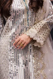 3 Piece Embroirdered Chiffon Bertha – FW50064 - Image 2